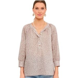 Tuckernuck Light Leopard Brannen Blouse Size XS